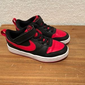 Nike Kids Court Borough Low 2 (Black/University Red-White) - Size 11C